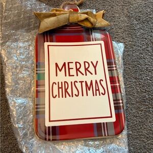 Ashland White Decorative Plaque with Gold Accent